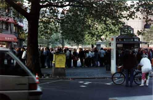 Queue outside a bank
